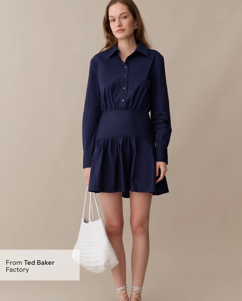 New O.P.T Nolira blue cotton dress $222 sz 2